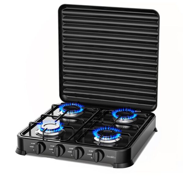 Decakila Four-Burner Gas Stove for LPG (KMGS010B)
