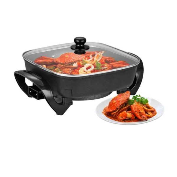 Decakila 1500W Electric Skillet with Tempered Glass Lid (KEEC051B)