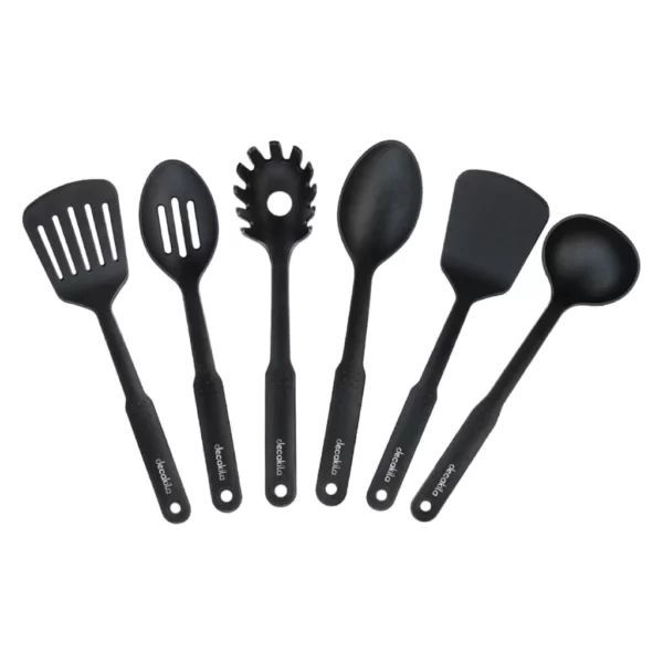 Decakila KMTT045B 6-Piece Nylon Kitchen Utensil Set - BPA-Free, Dishwasher-Safe, Non-Stick Safe