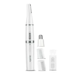 Decakila KMHR024W USB Rechargeable Eyebrow Trimmer - Painless 2-in-1, LED, Women Facial Hair Remover