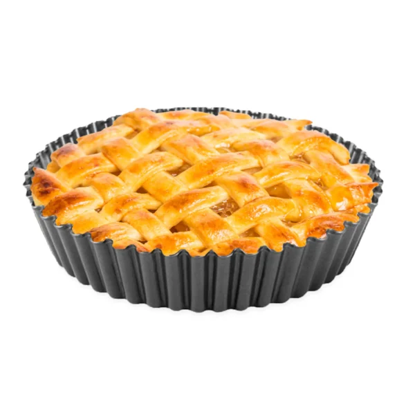 Decakila KMTT082B 24.5cm Non-Stick Pie Pan - 5cm Deep, Carbon Steel, 230°C, BPA-Free