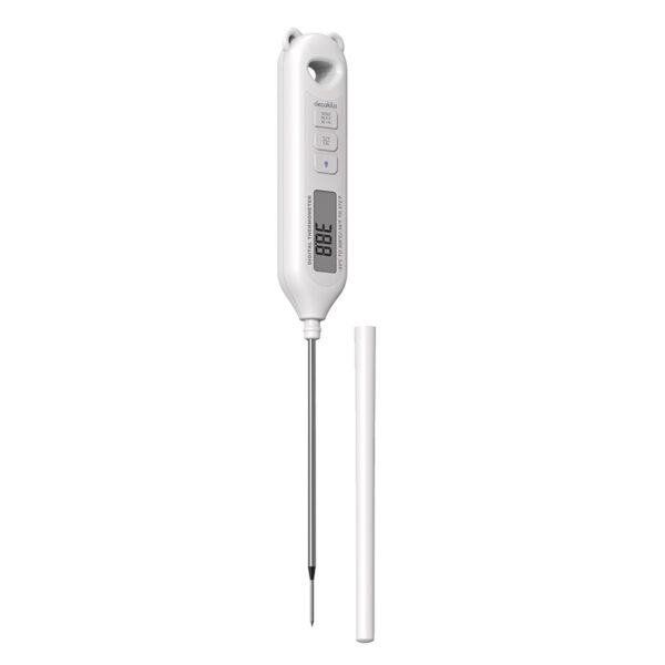 Decakila KMTT060W Instant Read Meat Thermometer - -50~300°C, 1s Response, Backlit, Foldable Probe, °C/°F