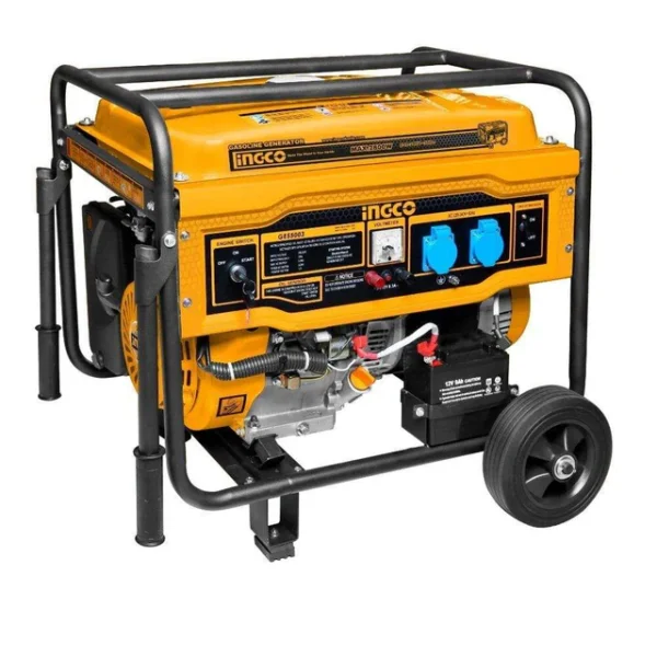 Ingco GE55003 5.5kW Portable Gasoline Generator - 389cc 4-Stroke OHV, Electric Start, 25L Tank, 8.5H Runtime