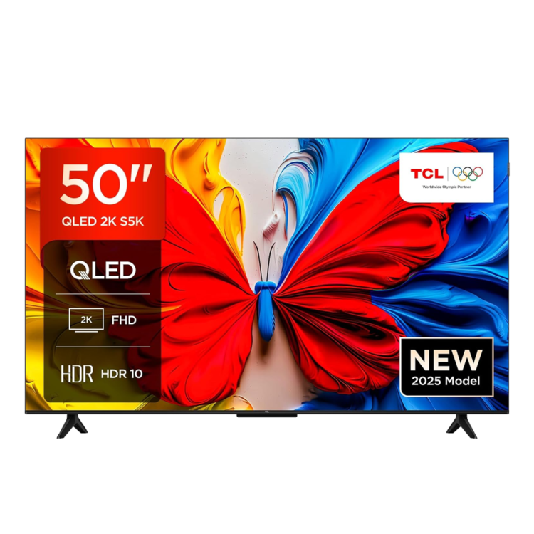 TCL 50-inch QLED 2K UHD Smart Roku TV with Dolby Vision (50S5K)