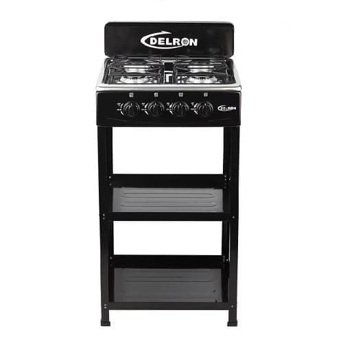Delron 4 Burner Standing Gas Burner with Shelves