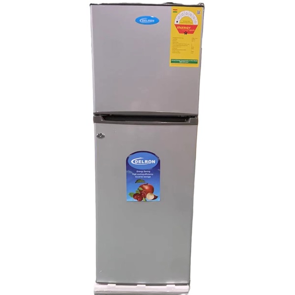 Delron 122L Double Door Top Freezer Refrigerator with Lock