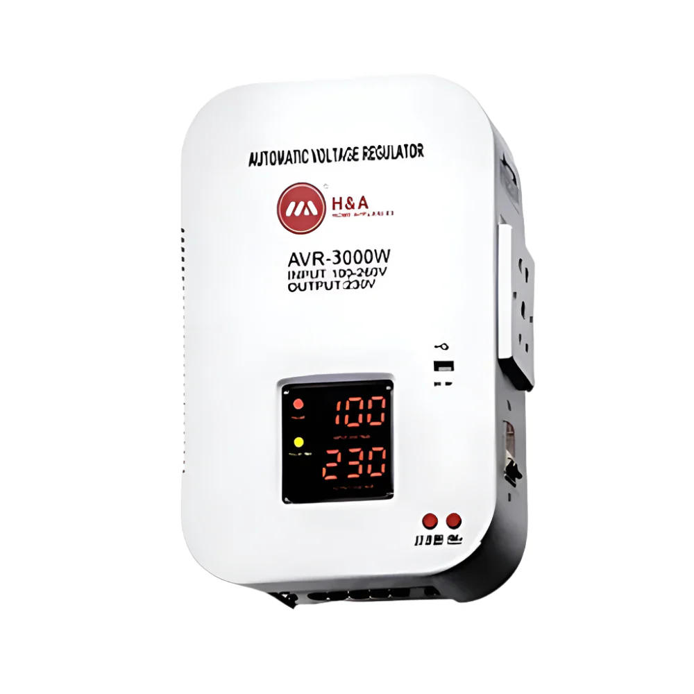 H&A 3000VA Wall Mount Voltage Stabilizer with Digital Display