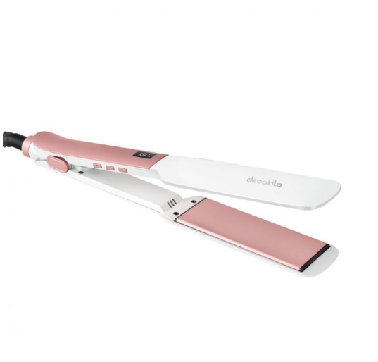 Decakila KEHS027W 75W Hair Straightener - 210°C, 4 Settings, Ceramic Plates, 220V