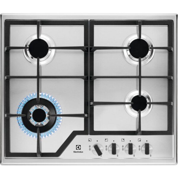 Electrolux KGS6436X 4-Burner Gas Hob – 60cm Stainless Steel