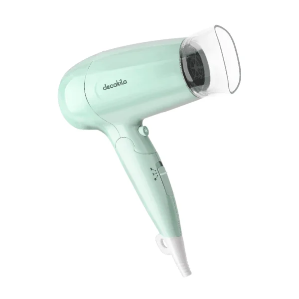 Decakila KEHS007W 1600W Foldable Hair Dryer - DC Motor, 2 Speed/3 Heat, Cold Shot, 220V