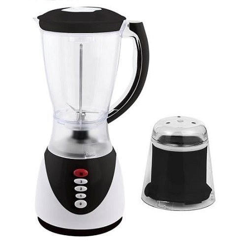 Delron 2-in-1 Blender with Grinder - 1.5L, 3 Speeds (Black)