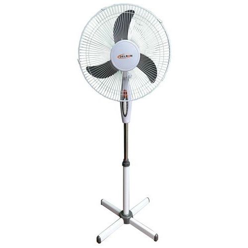 Delron 16-Inch Standing Fan 2-in-1 Pack - 3 Blade (Grey)
