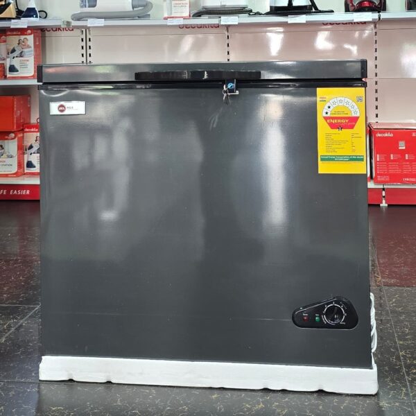H&A 200L Chest Freezer with Lock & LED Light (Grey)