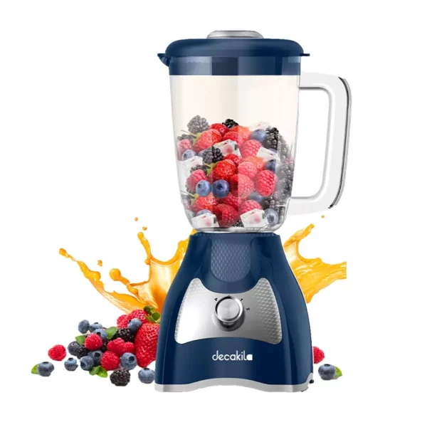 Decakila KEJB043B 500W Stand Blender - 1.5L Plastic Jug, 4 SS Blades, Pulse, Copper Motor, 220V