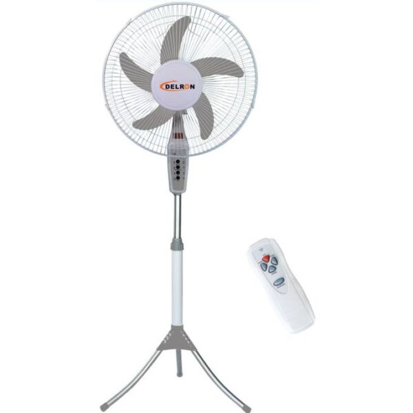 Delron 16-Inch Standing Fan with Remote 2-in-1 Pack