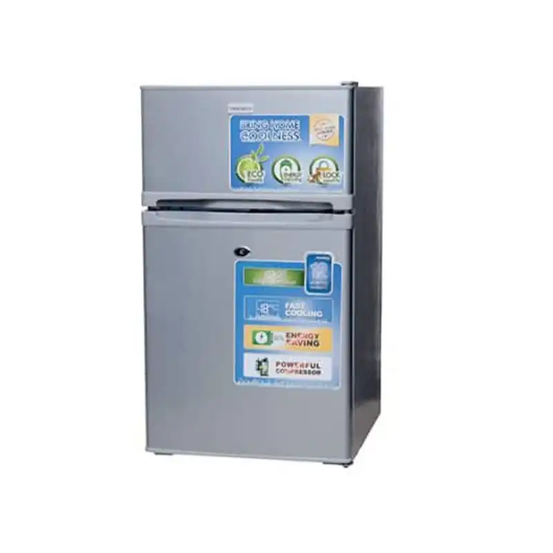 Nasco 65L Double Door Top Freezer Refrigerator - Compact, Recessive Handle