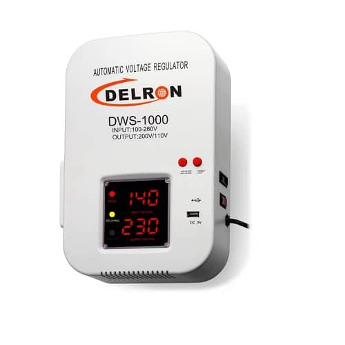 Delron 1000VA Wall Mount Voltage Stabilizer with Digital Display