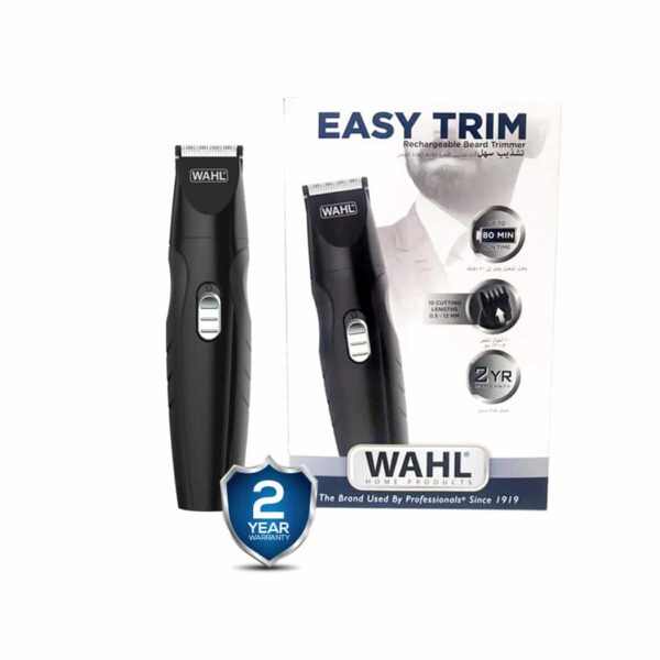 Wahl Easy Trimmer Cordless for Men – 3 Stubble Combs & 80-Min Runtime
