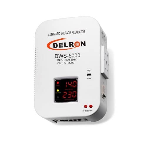 Delron 5000VA Wall Mount Voltage Stabilizer with Digital Display