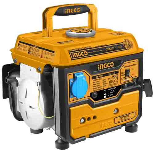 Ingco GE8002 0.8kW 2-Stroke Gasoline Generator - 63cc, Recoil Start, 4L Tank, Lightweight 16kg