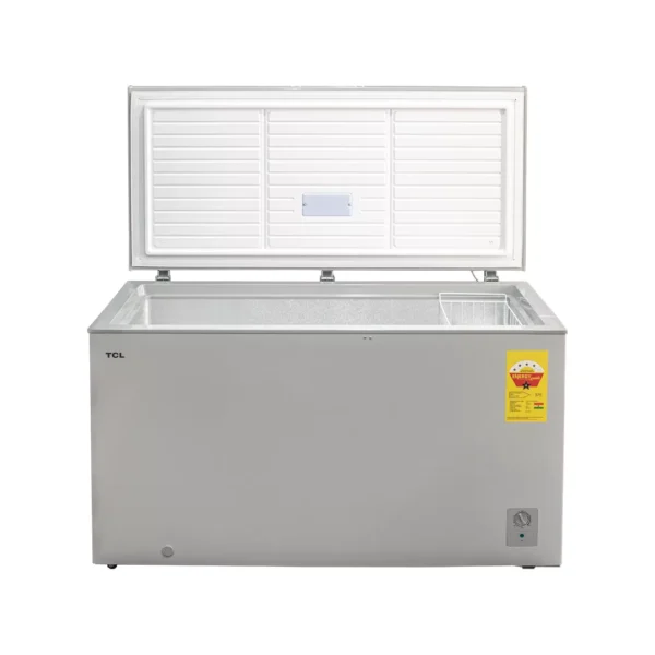 TCL 400L Chest Freezer – High Capacity, Glass Shelves & Interior Light