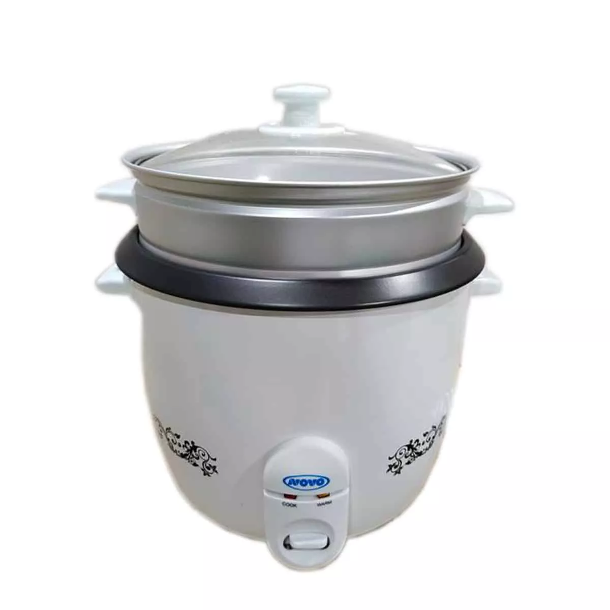 Novo 2.2L Multi-Function Rice Cooker with Steamer Basket