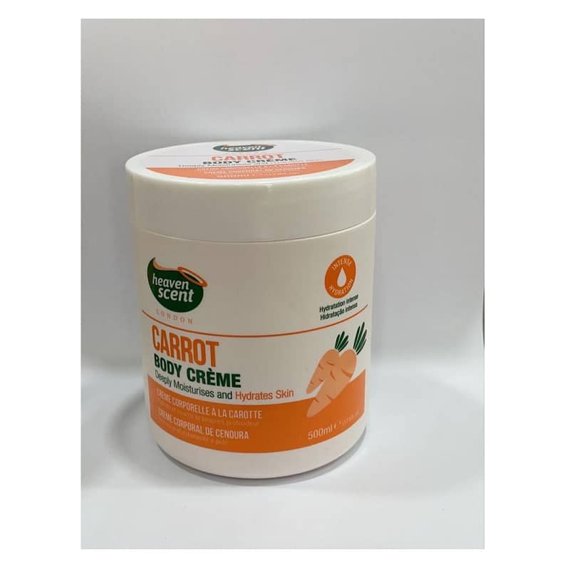 Heaven Scent Carrot Body Creme - 500ml, Intense Moisturizing