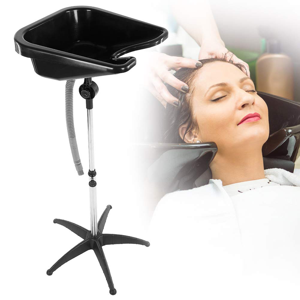 Portable Plastic Salon Sink – Black, Flexible Hair Washing Solution