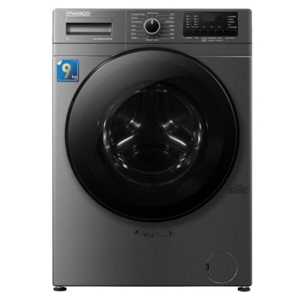 Nasco 9kg Front Load Washing Machine - 1400 RPM, Inverter, LED Display