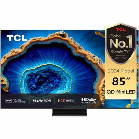 TCL 85" C755 QD-Mini LED 4K TV – 144Hz, Dolby Vision & 1300 Nits