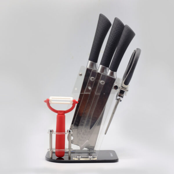 Everrich 5-in-1 Professional Kitchen Knife Set with Acrylic Holder