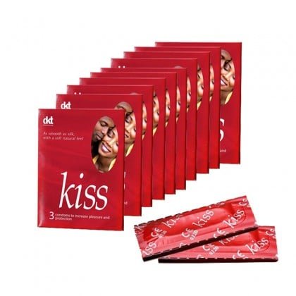 Kiss Condoms – 5 Packs (15 Total Condoms)
