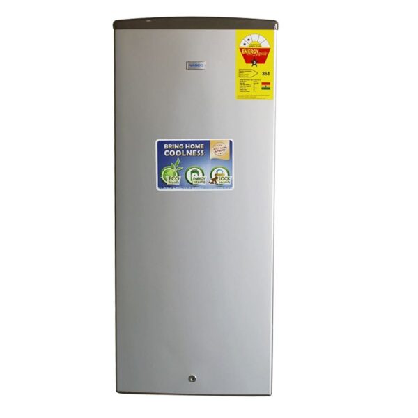 Nasco 183L Single Door Refrigerator - Recessive Handle, White, Wire Shelves