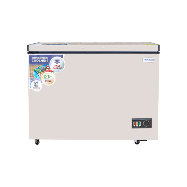 Nasco 288L Chest Freezer - Gold, Direct Cooling, Low Noise