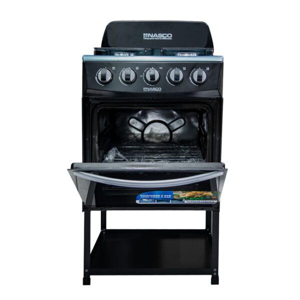Nasco 4-Burner Gas Cooker with Oven & Storage Drawer