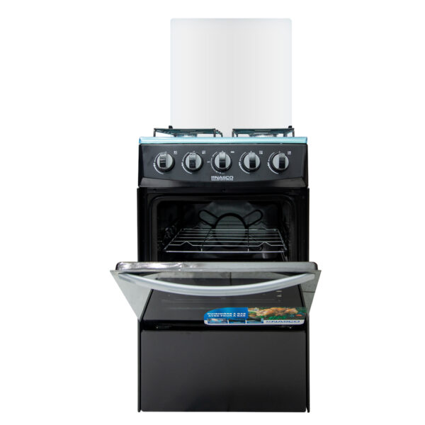 Nasco 4-Burner Gas Cooker with Oven - Black Design