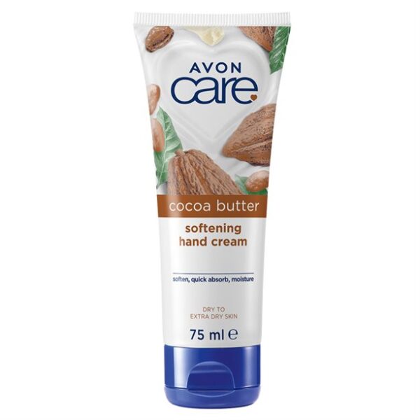 Avon Care Cocoa Butter Hand Cream - 24-Hour Moisture for Dry Hands, 75ml