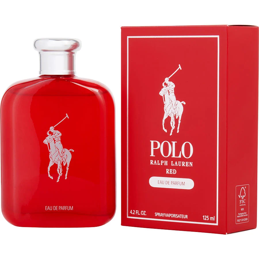 Ralph Lauren Polo Red Eau de Parfum - Woody Spicy Scent, 125ml