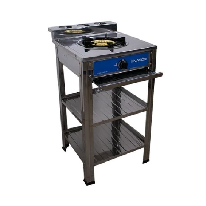 Nasco Single Burner Gas Stove - Portable, 225,000 BTU, White