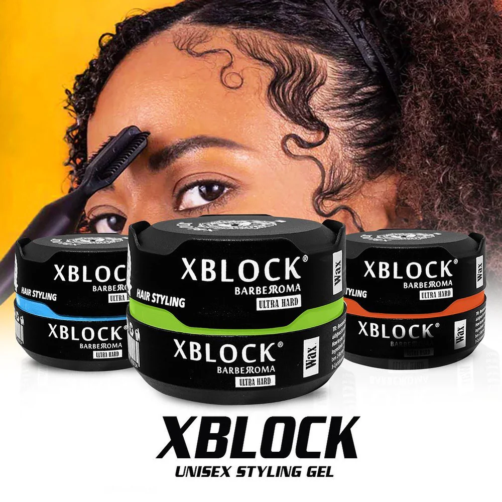 XBLOCK Unisex Hair Styling Gel - 150ml, Strong Hold Edge Control