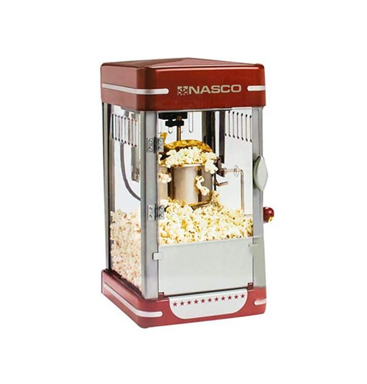 Nasco 370W Hot Air Popcorn Maker – 10-Cup, Healthy Snacking