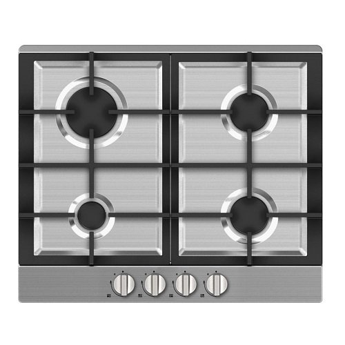 Midea 60cm 4-Burner Gas Hob – Electronic Ignition & Stainless Steel