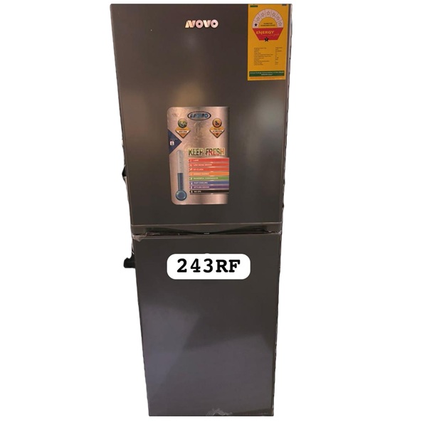 Novo 243L Top Freezer Double Door Refrigerator (NV-243RFDD)