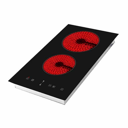 Amcon 2-Burner Electric Ceramic Cooktop - Easy Clean Glass