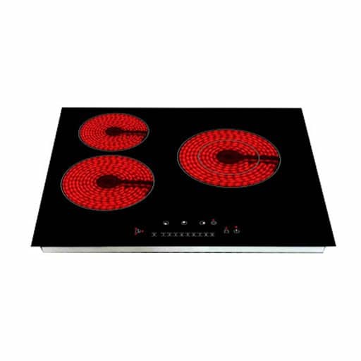 Amcon 3-Burner Electric Ceramic Cooktop - Fast Heating