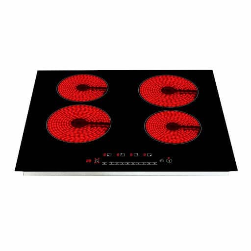 Amcon 4-Burner Electric Ceramic Cooktop - Sleek Glass Design