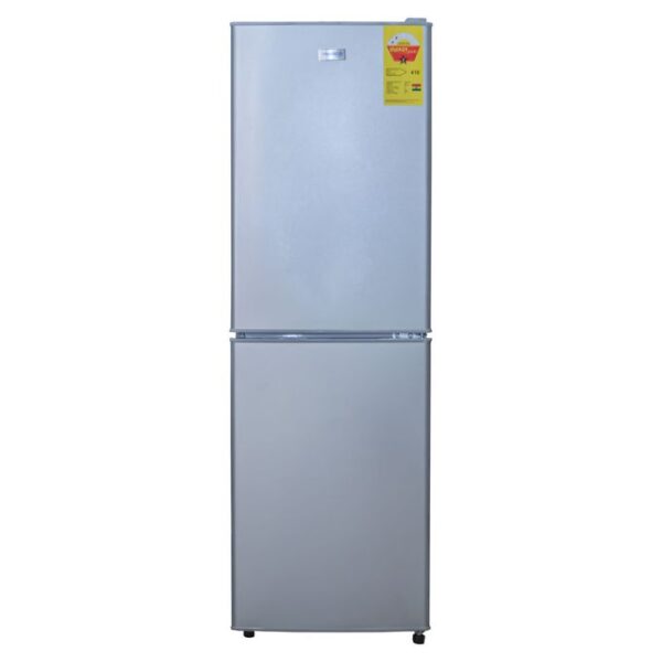 Nasco 132L Double Door Bottom Freezer Fridge – Stainless Steel