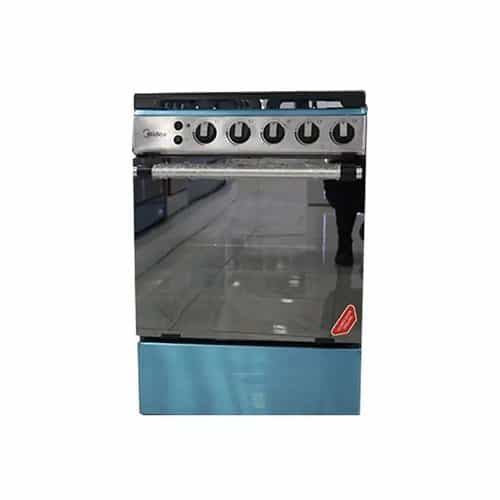 Midea 4-Burner Gas Cooker with Grill & Double Glazed Oven