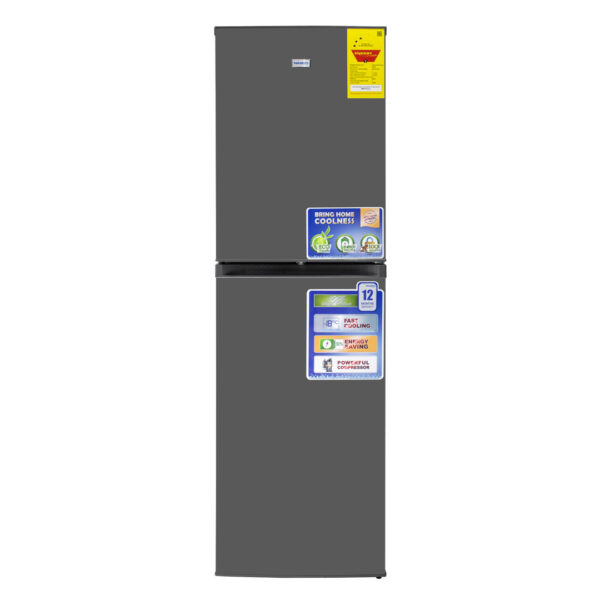 Nasco 251L Double Door Fridge – 3-Star Energy, Grey