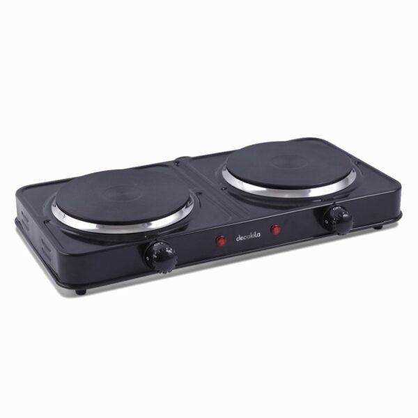 Decakila 2000W Double Burner Electric Hot Plate with Cast Iron Surface